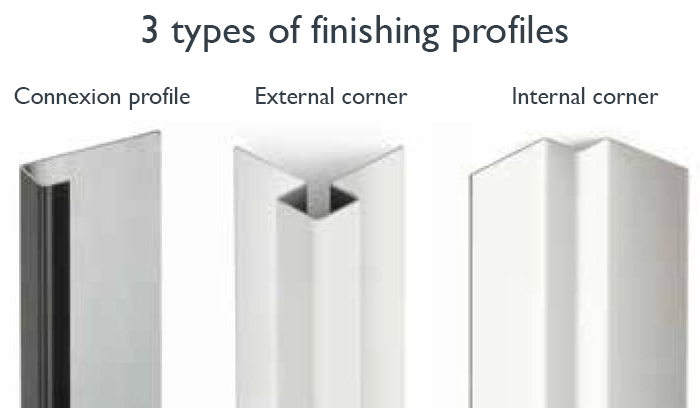 Finishing profiles for facade slates