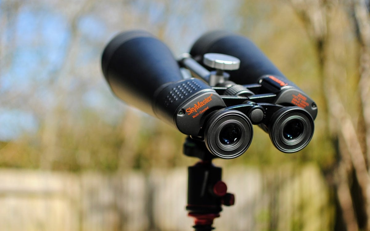 Binoculars can help you assess the condition of your roof from a safe distance. 
