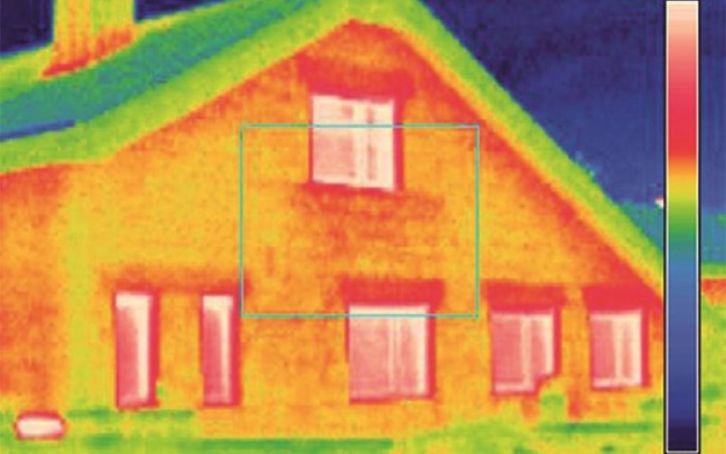 a house under a thermal insulation