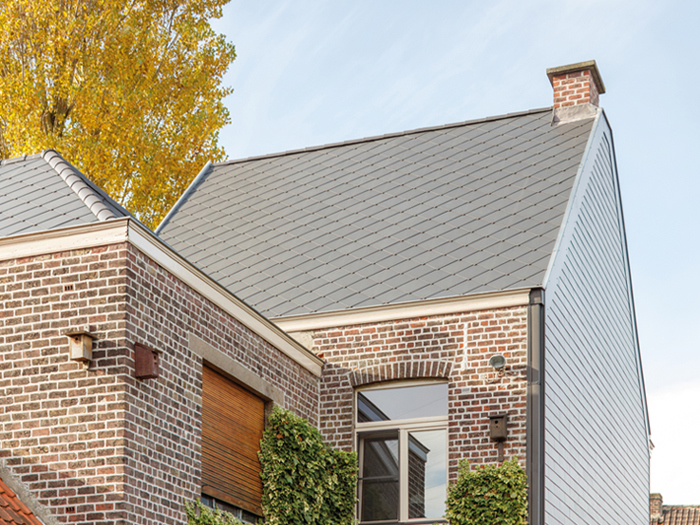 Dachplatte und Klinker