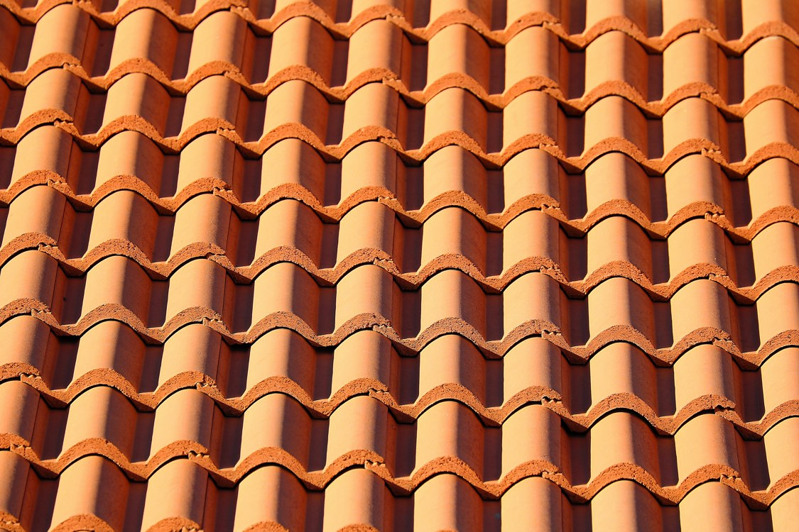 Terracotta roof tiles