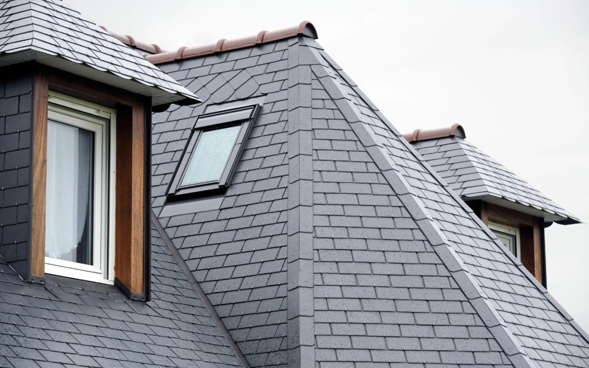 A pitched roof requires less care. 