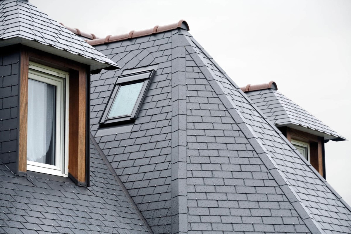 A pitched roof requires less care. 