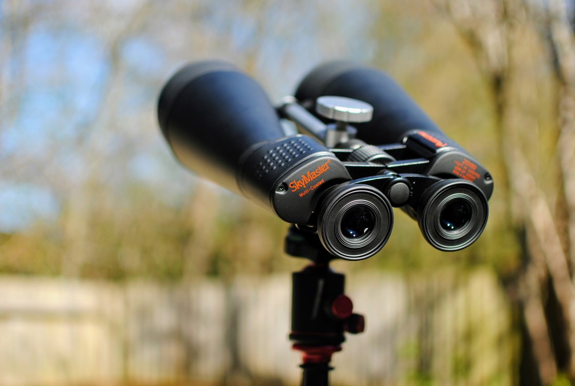 Binoculars can help you assess the condition of your roof from a safe distance. 
