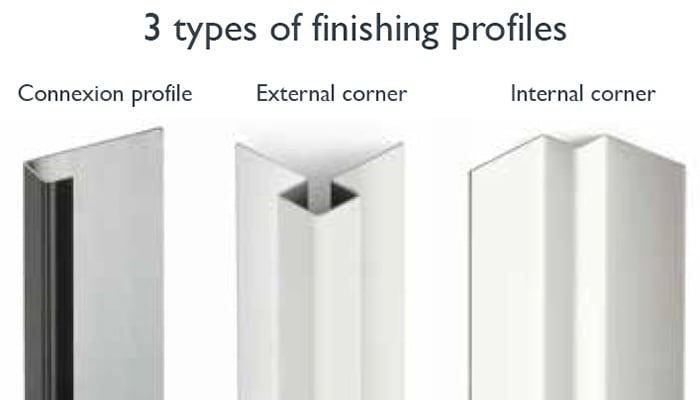 A homlokzatburkolatok záróprofiljai