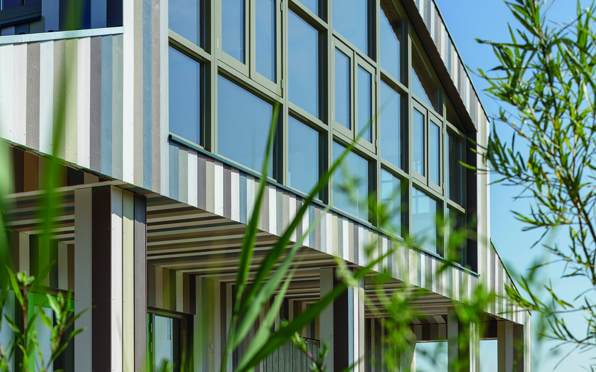 fiber cement cladding in several colours