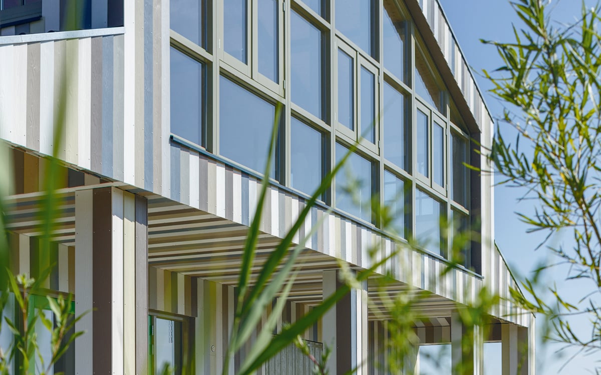 fiber cement cladding in several colours