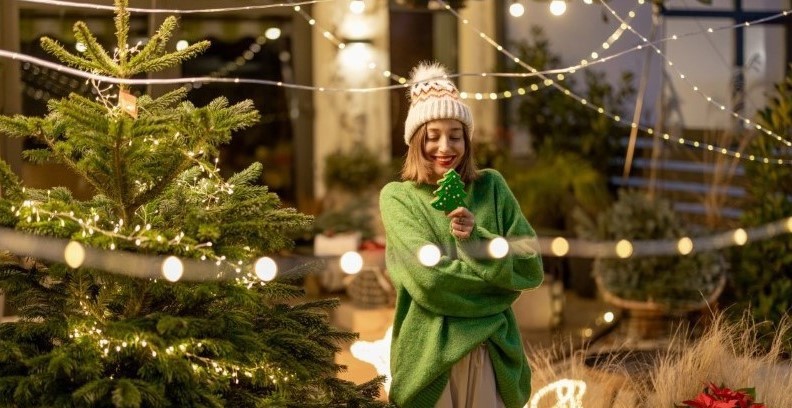 Creëer een magische kerst buiten op het terras