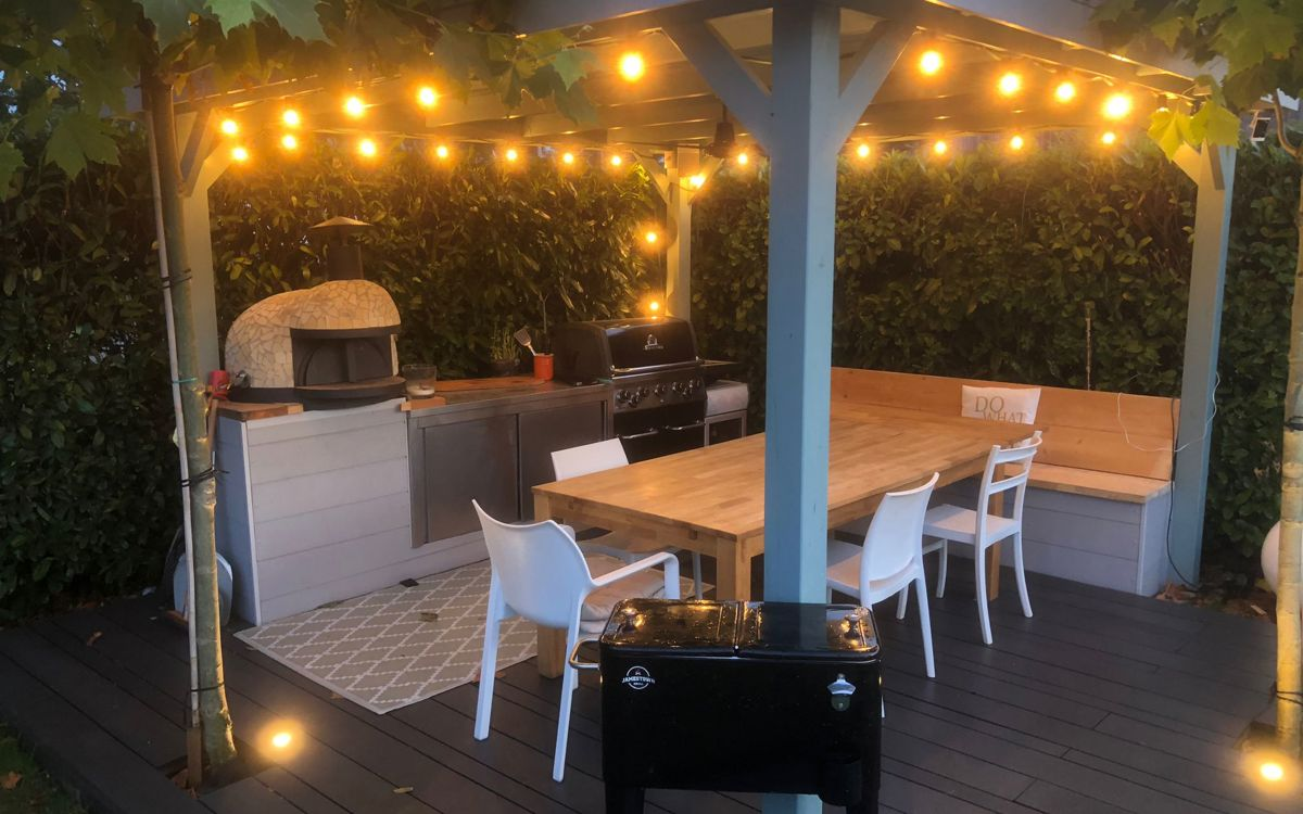Creating an outdoor kitchen area with Cedral Terrace