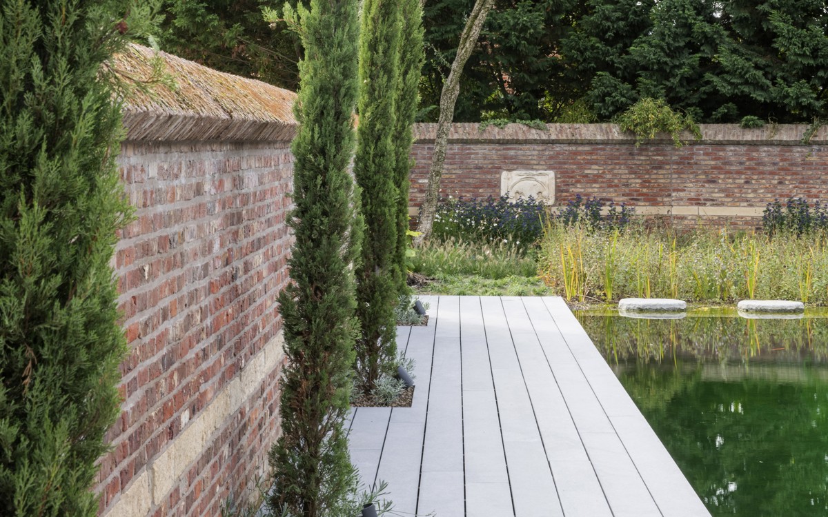 Zwemvijver omringt met Cedral terras: eigenaar en architect delen hun ervaringen