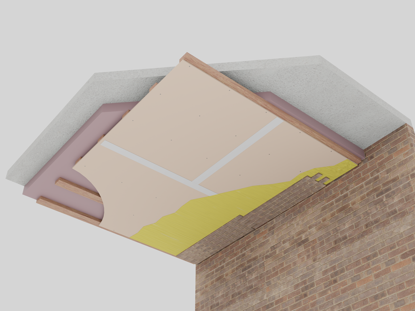 Plaques de construction pour le plafond