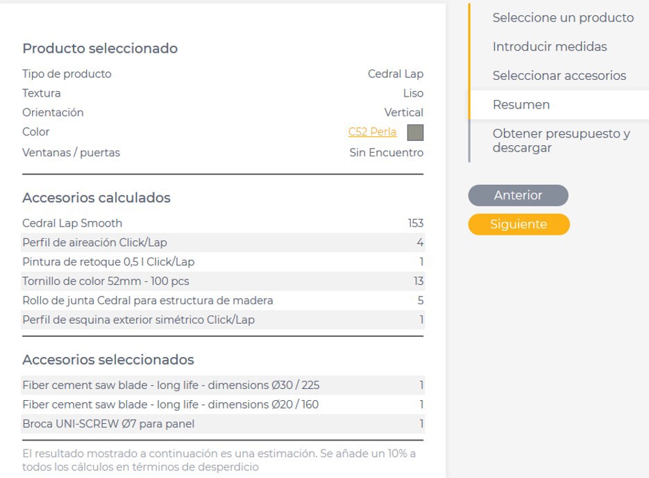 Paso 10 calculadora Cedral