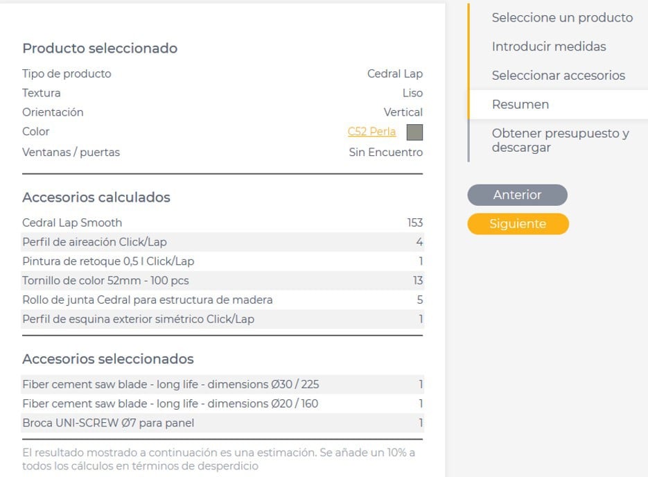 Paso 10 calculadora Cedral