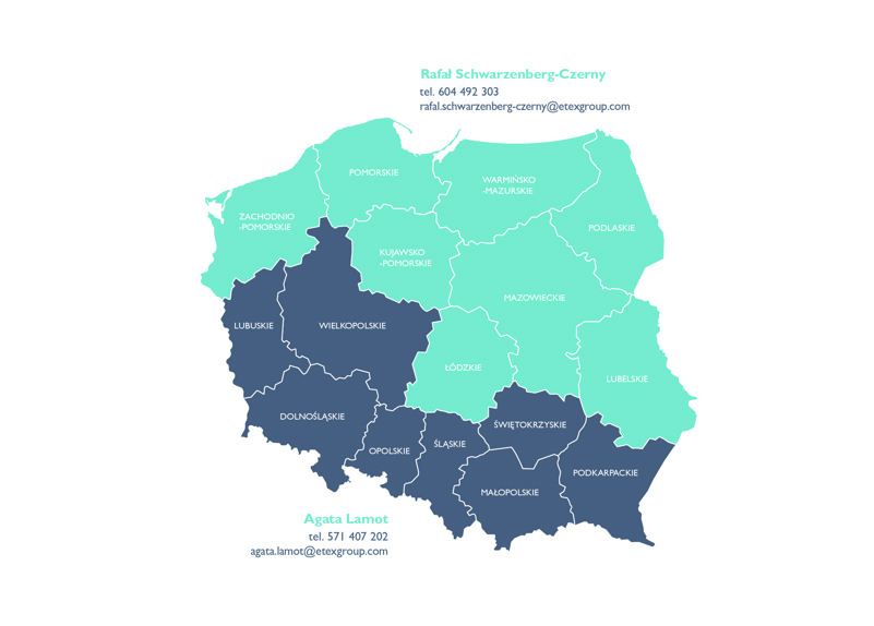 mapa przedstawicieli Cedral