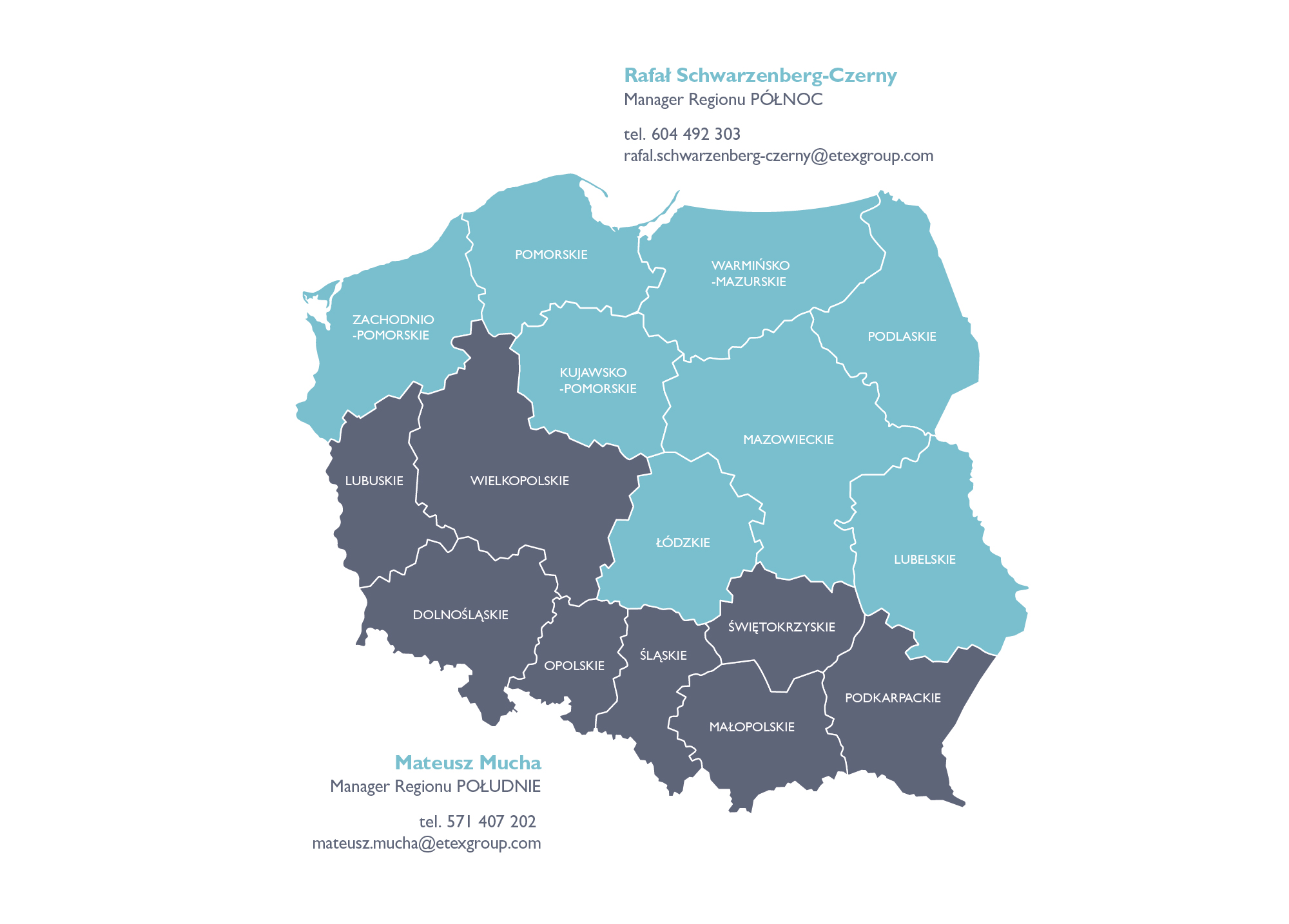 mapa przedstawicieli handlowych Cedral 2024
