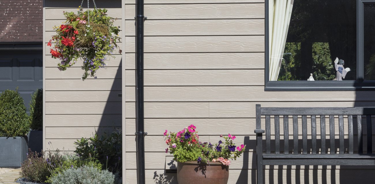 Beautiful Cedral Sidings with flowers 