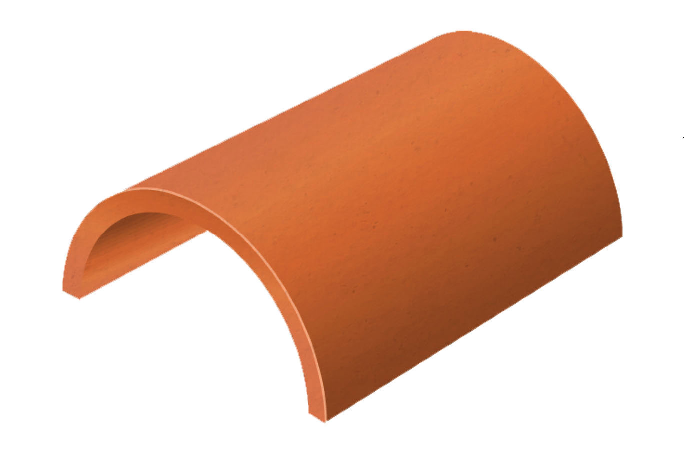 Clay Half Round Ridge