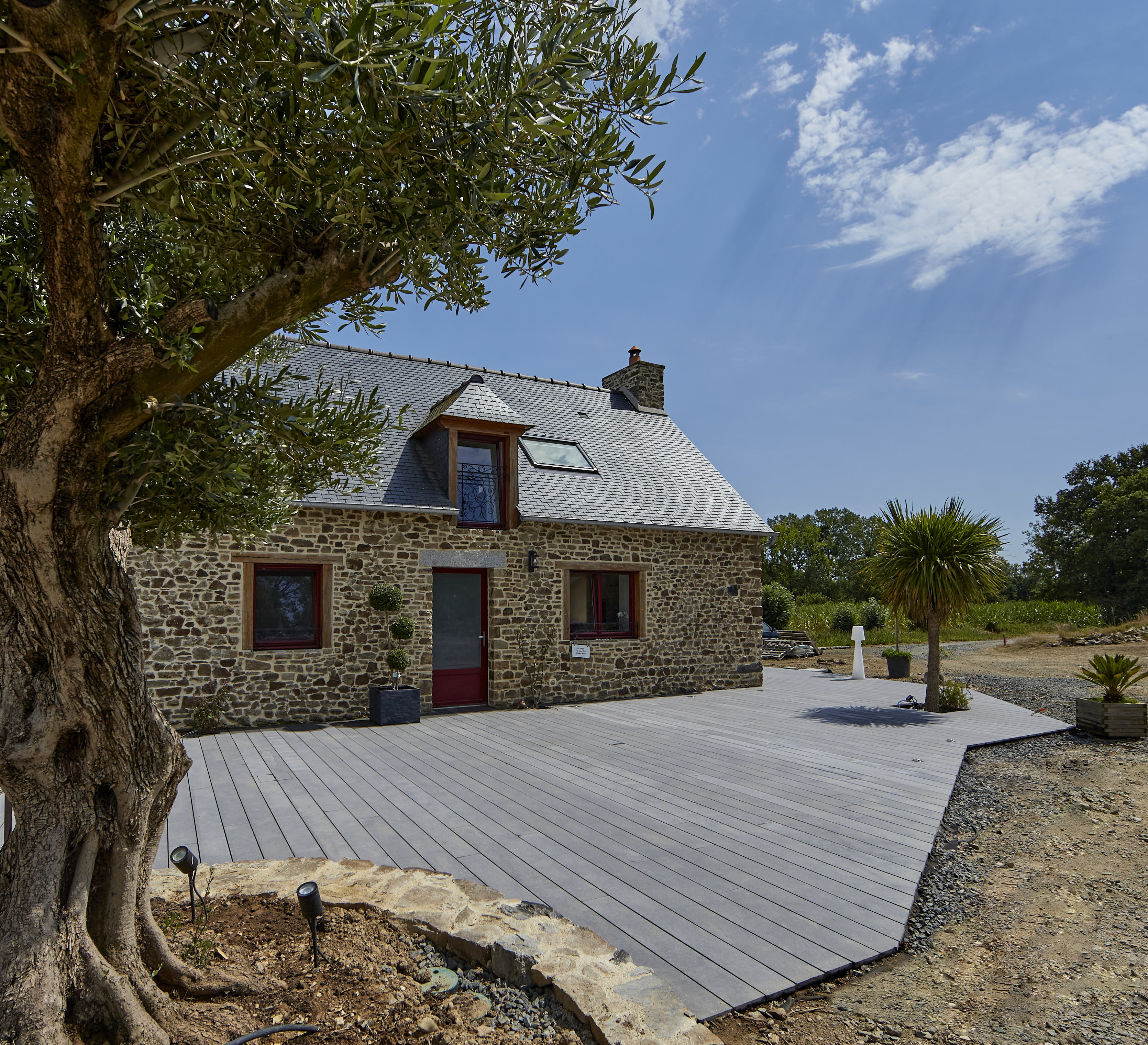 Terrassendiele grau