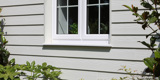 Cedral shiplap fibre cement cladding in white