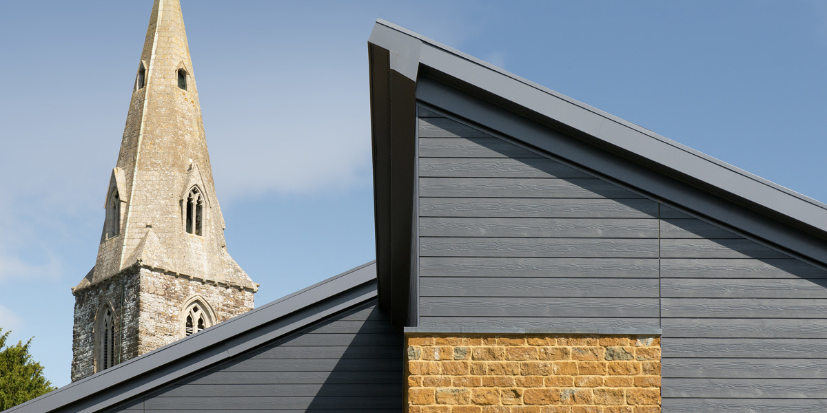 Cedral Click fibre cement cladding in Slate Grey