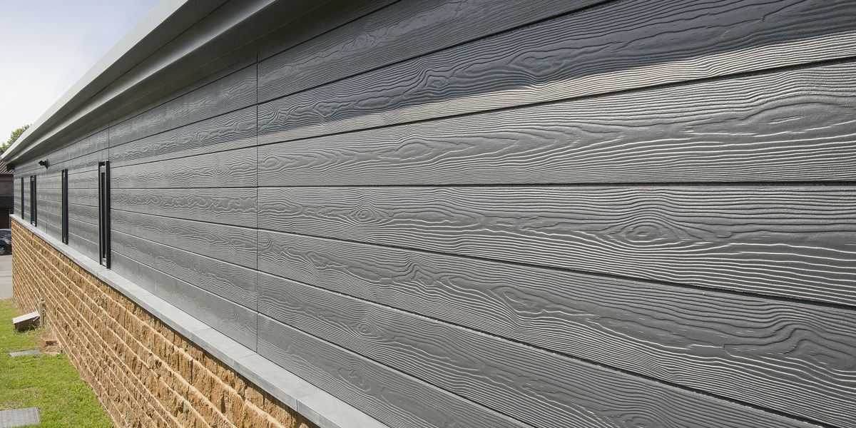 Cedral Click fibre cement cladding in Slate Grey