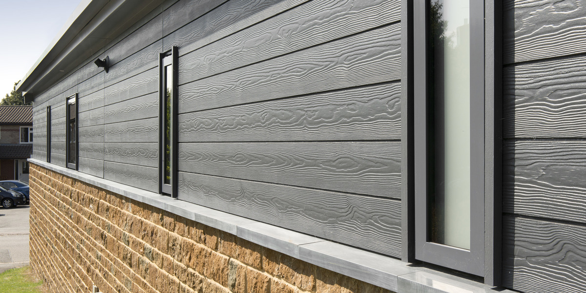 Cedral Click fibre cement cladding in Slate Grey