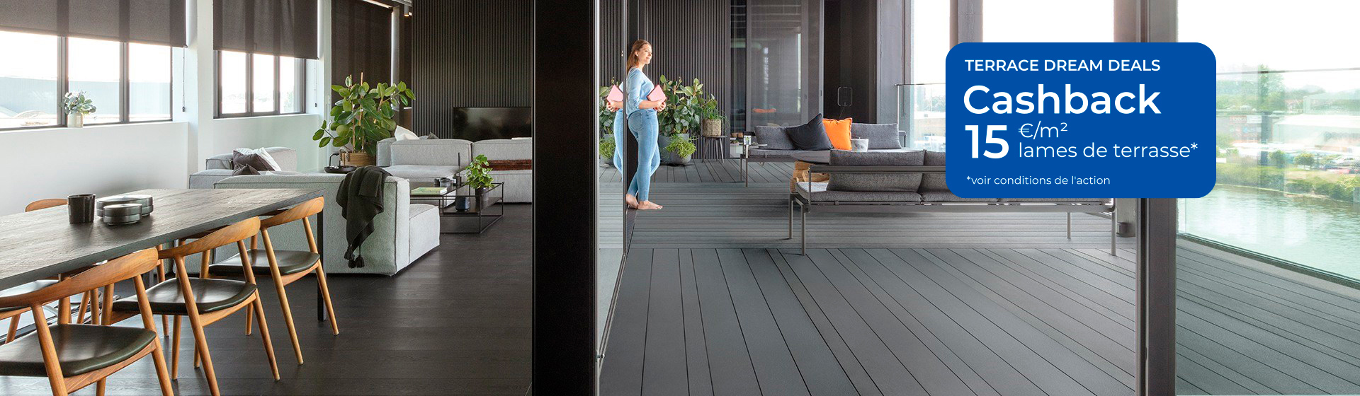 Profiter du toucher doux des lames Cedral Terrasse
